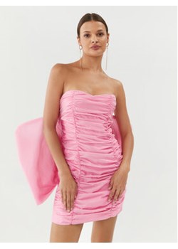 ROTATE Sukienka koktajlowa Sheer 111180465 Różowy Slim Fit ze sklepu MODIVO w kategorii Sukienki - zdjęcie 168685640