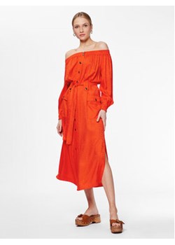 TWINSET Sukienka letnia 231TT2141 Pomarańczowy Regular Fit ze sklepu MODIVO w kategorii Sukienki - zdjęcie 168685700