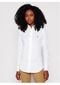 Polo Ralph Lauren Koszula Heidi 211664427003 Biały Slim Fit ze sklepu MODIVO w kategorii Koszule damskie - zdjęcie 168686214