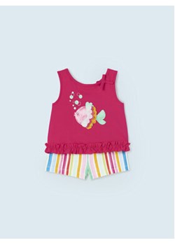 Mayoral Komplet top i szorty materiałowe 1277 Kolorowy Regular Fit ze sklepu MODIVO w kategorii Komplety niemowlęce - zdjęcie 168686782