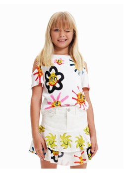 Desigual T-Shirt 23SGTK15 Biały Regular Fit ze sklepu MODIVO w kategorii Bluzki dziewczęce - zdjęcie 168687793