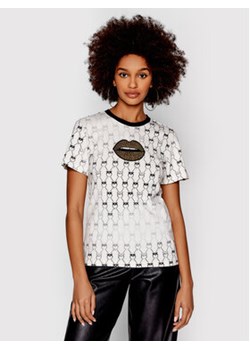 Pinko T-Shirt Treviso 1G17RT Y7YU Beżowy Regular Fit ze sklepu MODIVO w kategorii Bluzki damskie - zdjęcie 168688254