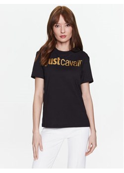 Just Cavalli T-Shirt 74PBHF00 Czarny Regular Fit ze sklepu MODIVO w kategorii Bluzki damskie - zdjęcie 168688261