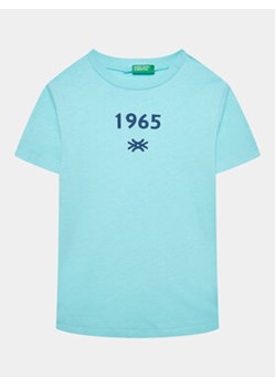 United Colors Of Benetton T-Shirt 3I1XC10BI Niebieski Regular Fit ze sklepu MODIVO w kategorii T-shirty chłopięce - zdjęcie 168688543
