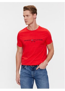 Tommy Hilfiger T-Shirt Logo MW0MW11797 Czerwony Regular Fit ze sklepu MODIVO w kategorii T-shirty męskie - zdjęcie 168688713