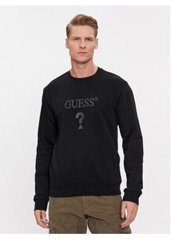 Guess Bluza Stitched M4RQ15 KBK32 Czarny Regular Fit ze sklepu MODIVO w kategorii Bluzy męskie - zdjęcie 168688731