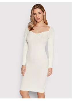 Rinascimento Sukienka dzianinowa CFM0010711003 Biały Slim Fit ze sklepu MODIVO w kategorii Sukienki - zdjęcie 168689092