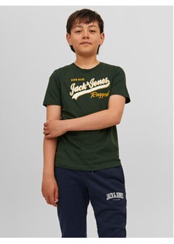 Jack&Jones Junior T-Shirt 12237367 Zielony Regular Fit ze sklepu MODIVO w kategorii T-shirty chłopięce - zdjęcie 168689340
