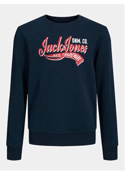 Jack&Jones Junior Bluza Logo 12249309 Granatowy Standard Fit ze sklepu MODIVO w kategorii Bluzy chłopięce - zdjęcie 168689903