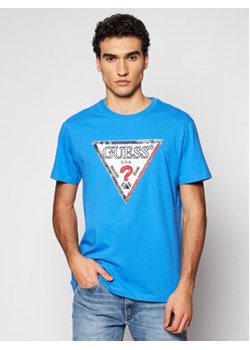 Guess T-Shirt M1RI72 K8FQ1 Niebieski Regular Fit ze sklepu MODIVO w kategorii T-shirty męskie - zdjęcie 168690083