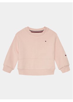 Tommy Hilfiger Bluza Essential Cnk Sweatshirt KG0KG08094 Różowy Regular Fit ze sklepu MODIVO w kategorii Bluzy dziewczęce - zdjęcie 168690194