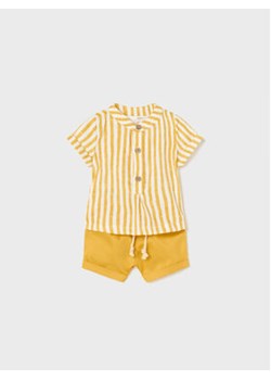 Mayoral Komplet koszula i szorty materiałowe 1265 Żółty Regular Fit ze sklepu MODIVO w kategorii Komplety niemowlęce - zdjęcie 168691170