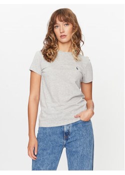 Polo Ralph Lauren T-Shirt 211898698008 Szary Regular Fit ze sklepu MODIVO w kategorii Bluzki damskie - zdjęcie 168691700
