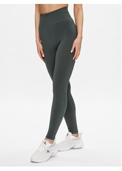 Calvin Klein Performance Legginsy 00GWS3L607 Zielony Slim Fit ze sklepu MODIVO w kategorii Spodnie damskie - zdjęcie 168692184