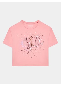 Guess T-Shirt J3YI21 K6YW1 Różowy Boxy Fit ze sklepu MODIVO w kategorii Bluzki dziewczęce - zdjęcie 168692522