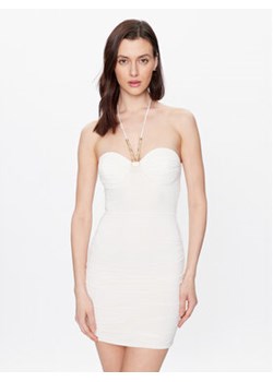 Elisabetta Franchi Sukienka koktajlowa AB-435-32E2-V400 Biały Slim Fit ze sklepu MODIVO w kategorii Sukienki - zdjęcie 168692840