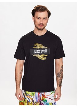Just Cavalli T-Shirt 74OBHF07 Czarny Regular Fit ze sklepu MODIVO w kategorii T-shirty męskie - zdjęcie 168693461