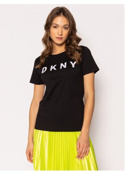 DKNY T-Shirt W3276CNA Czarny Regular Fit ze sklepu MODIVO w kategorii Bluzki damskie - zdjęcie 168693544