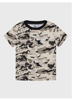 adidas T-Shirt Allover HK0276 Beżowy Regular Fit ze sklepu MODIVO w kategorii T-shirty chłopięce - zdjęcie 168693593