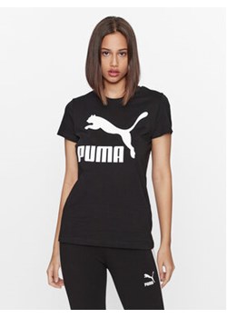 Puma T-Shirt Classics Logo 530076 Czarny Regular Fit ze sklepu MODIVO w kategorii Bluzki damskie - zdjęcie 168693763