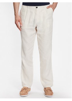Sisley Spodnie materiałowe 4AGHSF02P Écru Slim Fit ze sklepu MODIVO w kategorii Spodnie męskie - zdjęcie 168693923
