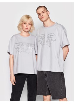 Mindout T-Shirt Unisex Szary Oversize ze sklepu MODIVO w kategorii Bluzki damskie - zdjęcie 168695223