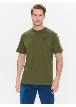 Jack Wolfskin T-Shirt Essential 1808382 Zielony Regular Fit ze sklepu MODIVO w kategorii T-shirty męskie - zdjęcie 168696502