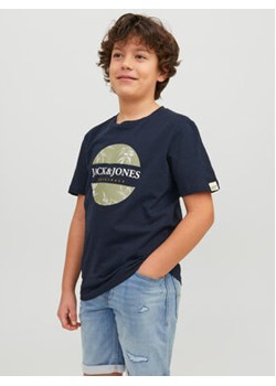 Jack&Jones Junior T-Shirt 12230796 Granatowy Standard Fit ze sklepu MODIVO w kategorii T-shirty chłopięce - zdjęcie 168697143