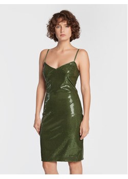 Guess Sukienka koktajlowa Kayla W2BK43 KBDV0 Zielony Slim Fit ze sklepu MODIVO w kategorii Sukienki - zdjęcie 168697570