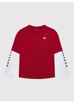 Vans Bluzka Long Check Twofer VN0A49OY Czerwony Regular Fit ze sklepu MODIVO w kategorii T-shirty chłopięce - zdjęcie 168697713