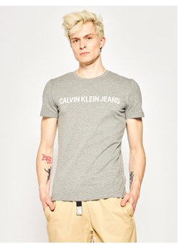 Calvin Klein Jeans T-Shirt Core Institutional Logo J30J307855 Szary Regular Fit ze sklepu MODIVO w kategorii T-shirty męskie - zdjęcie 168697940
