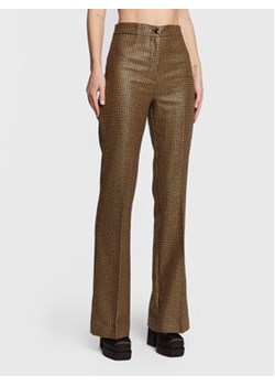 TWINSET Spodnie materiałowe 222TT231A Złoty Flare Fit ze sklepu MODIVO w kategorii Spodnie damskie - zdjęcie 168698092