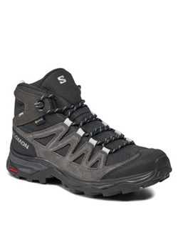 Salomon Trekkingi X Ward Leather Mid GORE-TEX L47181900 Czarny ze sklepu MODIVO w kategorii Buty trekkingowe męskie - zdjęcie 168698450