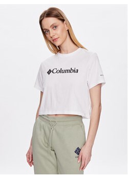 Columbia T-Shirt North Casades 1930051 Biały Cropped Fit ze sklepu MODIVO w kategorii Bluzki damskie - zdjęcie 168698573