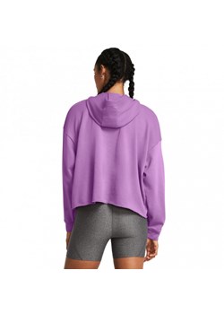 Damska bluza dresowa nierozpinana z kapturem Under Armour UA Rival Terry OS Hoodie - fioletowa ze sklepu Sportstylestory.com w kategorii Bluzy damskie - zdjęcie 168700080