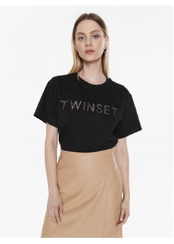 TWINSET T-Shirt 231TP2471 Czarny Regular Fit ze sklepu MODIVO w kategorii Bluzki damskie - zdjęcie 168700940