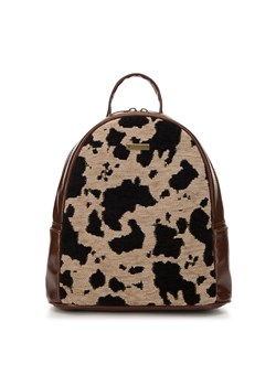 Damski plecak ze wstawką w zwierzęcy wzór brązowy ze sklepu WITTCHEN w kategorii Plecaki - zdjęcie 168701574