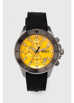 BOSS zegarek 1513968 męski kolor czarny ze sklepu ANSWEAR.com w kategorii Zegarki - zdjęcie 168702004