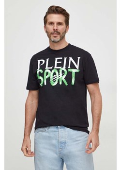 PLEIN SPORT t-shirt bawełniany męski kolor czarny z nadrukiem ze sklepu ANSWEAR.com w kategorii T-shirty męskie - zdjęcie 168706962