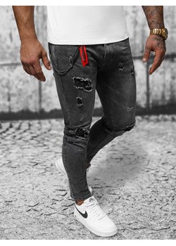 Spodnie jeansowe męskie czarne OZONEE DR/TF246 ze sklepu ozonee.pl w kategorii Jeansy męskie - zdjęcie 168714583