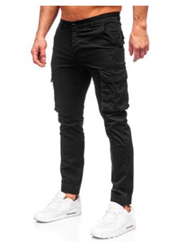 Czarne spodnie joggery bojówki męskie Denley MP0202N ze sklepu Denley w kategorii Spodnie męskie - zdjęcie 168717954
