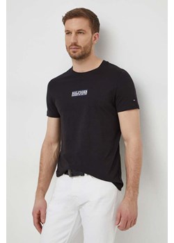 Tommy Hilfiger t-shirt bawełniany męski kolor czarny z nadrukiem ze sklepu ANSWEAR.com w kategorii T-shirty męskie - zdjęcie 168719382
