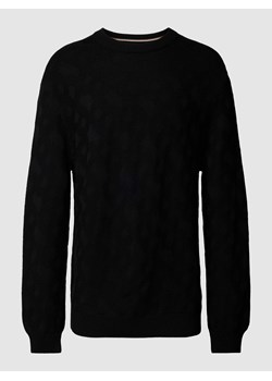 Sweter z dzianiny z fakturowanym wzorem model ‘Palao’ ze sklepu Peek&Cloppenburg  w kategorii Swetry męskie - zdjęcie 168719942