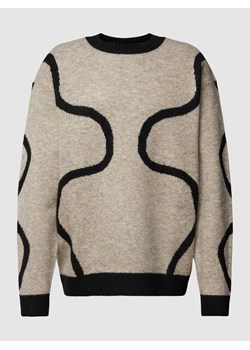 Sweter z dzianiny z obniżonymi ramionami ze sklepu Peek&Cloppenburg  w kategorii Swetry męskie - zdjęcie 168720034