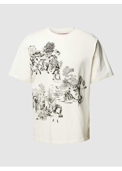 T-shirt z okrągłym dekoltem i nadrukowanym motywem model ‘Doule’ ze sklepu Peek&Cloppenburg  w kategorii T-shirty męskie - zdjęcie 168720623