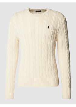 Sweter z dzianiny z wzorem warkocza ze sklepu Peek&Cloppenburg  w kategorii Swetry męskie - zdjęcie 168720624