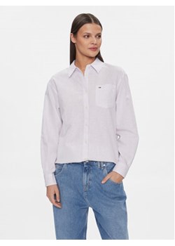 Tommy Jeans Koszula DW0DW17737 Fioletowy Boxy Fit ze sklepu MODIVO w kategorii Koszule damskie - zdjęcie 168725050