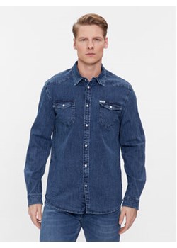 Guess Koszula jeansowa Truckee L/S M4RH02 D3PF4 Granatowy Slim Fit ze sklepu MODIVO w kategorii Koszule męskie - zdjęcie 168725104