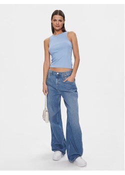 Tommy Jeans Top Essential DW0DW17382 Niebieski Slim Fit ze sklepu MODIVO w kategorii Bluzki damskie - zdjęcie 168725602