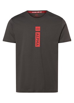 Alpha Industries Koszulka męska Mężczyźni Bawełna antracytowy nadruk ze sklepu vangraaf w kategorii T-shirty męskie - zdjęcie 168727862